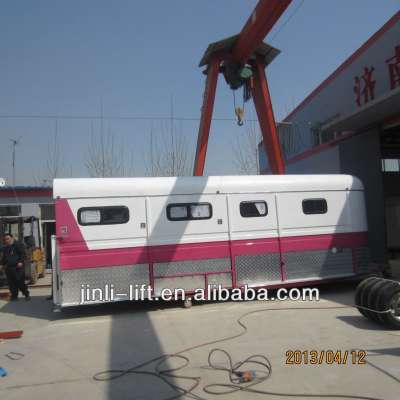 3 horse angle load luxury float made in China with human room