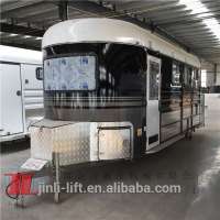 2 horse float angle load, horse float deluxe with divider ,chinese improted horse float with awning and bunk bed