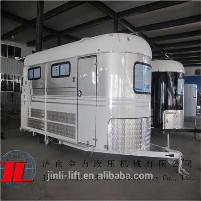 horse float extended with clothes cupboard horse trailer